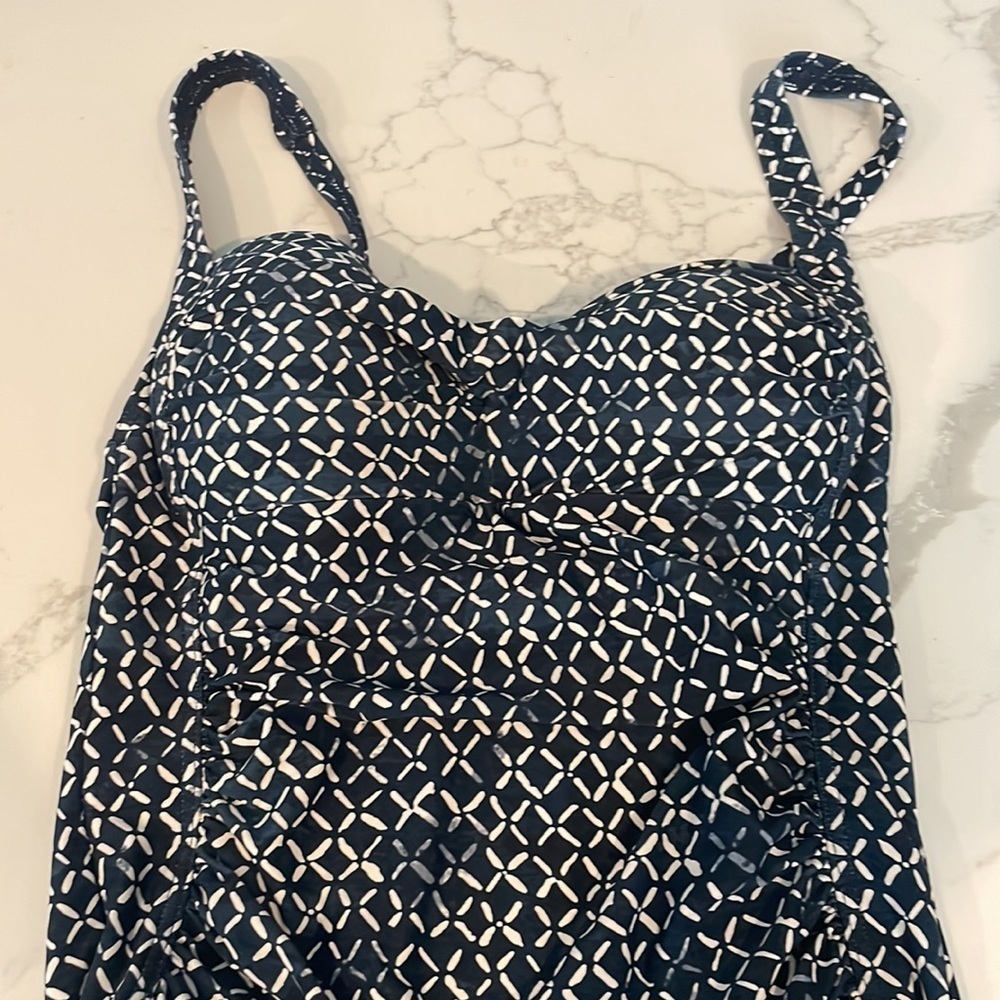 Niptuck Blue and White one piece swimsuit - Picture 3 of 6